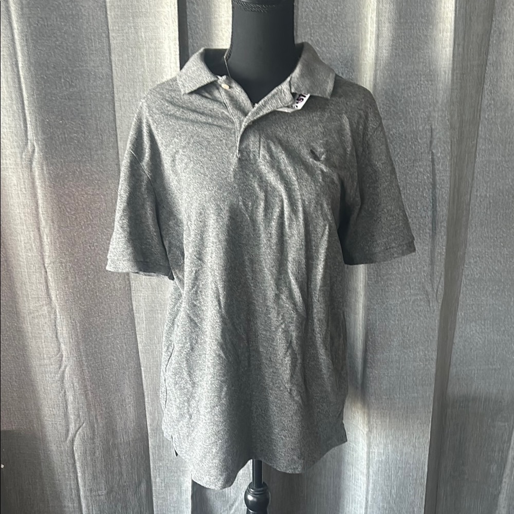 American Eagle Gray Polo Shirt Classic Style